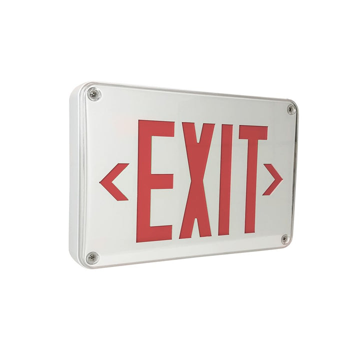 Nora LED Self-Diagnostic Exit Sign, White Housing/6" Red Letters - NX-617-LED-R