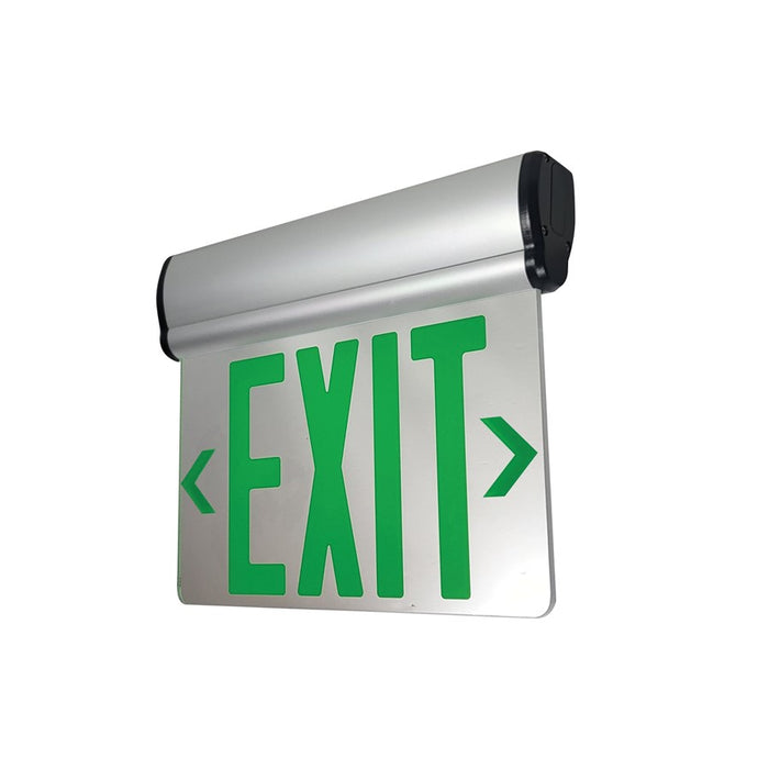 Nora Lighting Exit Adj Ac 1F Grn/Mir Alum - NX-810-LEDGMA