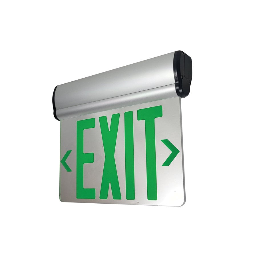 Nora Lighting Exit Adj Ac 1F Grn/Mir Alum - NX-810-LEDGMA
