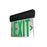 Nora Lighting Exit Adj 2C 2F Grn/Mir Blk - NX-811-LEDG2MB