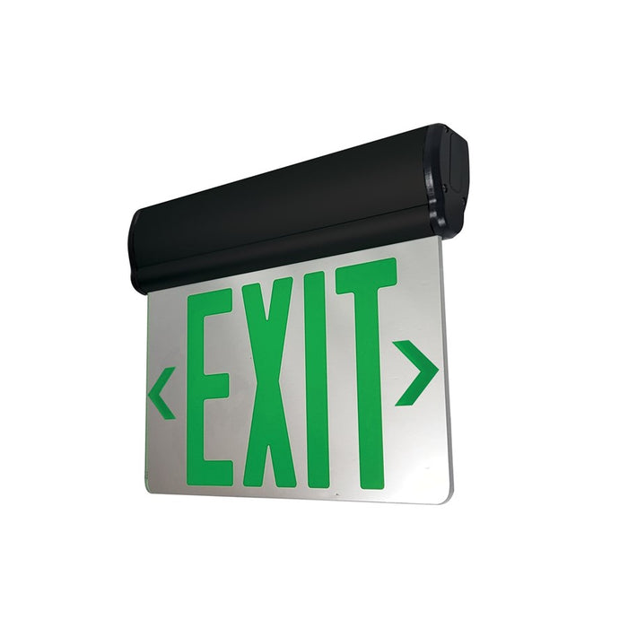 Nora Lighting Exit Adj 2C 2F Grn/Mir Blk - NX-811-LEDG2MB
