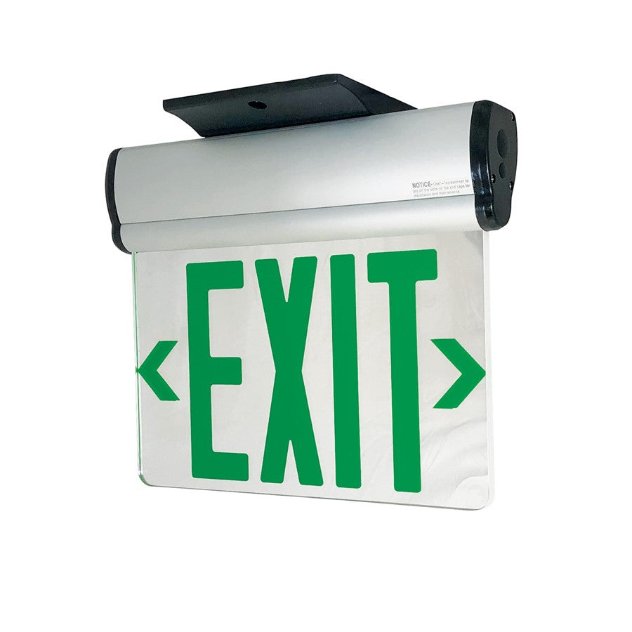 Nora Lighting Exit Adj 2C 1F Grn/Mir Alum - NX-811-LEDGMA