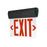 Nora Lighting Exit Adj 2C 2F Red/Mir Black - NX-811-LEDR2MB