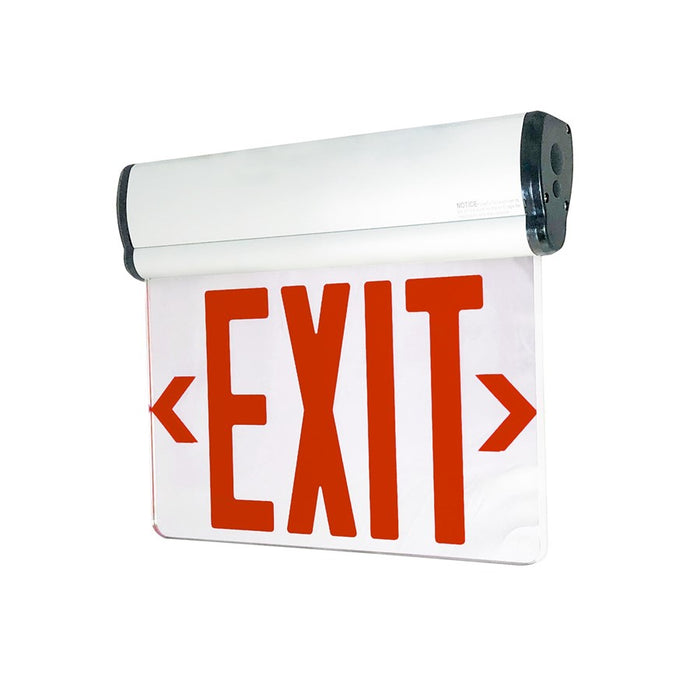 Nora Lighting Exit Adj 2C 2F Red/Mir White - NX-811-LEDR2MW