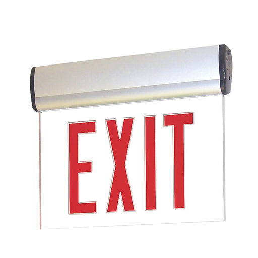 Nora Lighting Exit Adj 2C 1F Red/Clr Alum - NX-811-LEDRCA