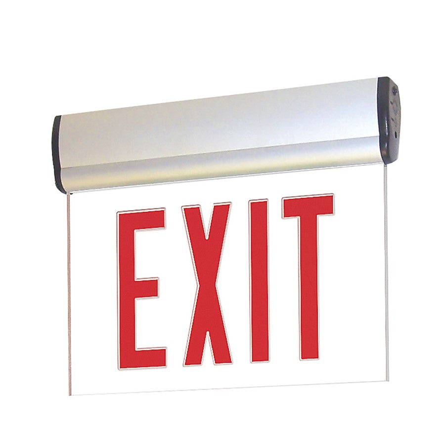 Nora Lighting Exit Adj 2C 1F Red/Clr Alum - NX-811-LEDRCA
