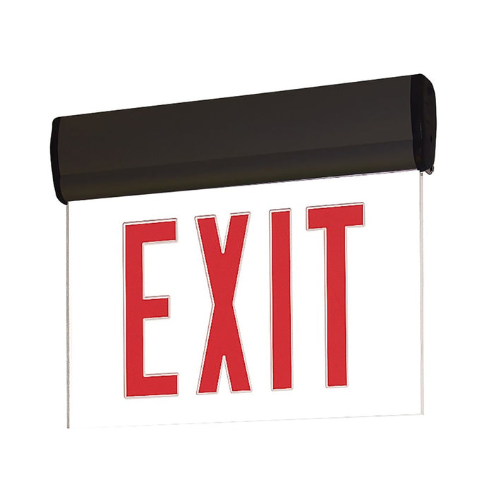 Nora Lighting Exit Adj 2C 1F Red/Clr Black - NX-811-LEDRCB