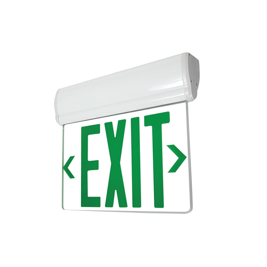 Nora Lighting Exit Adj Bat 1F Grn/Clr White - NX-812-LEDGCW