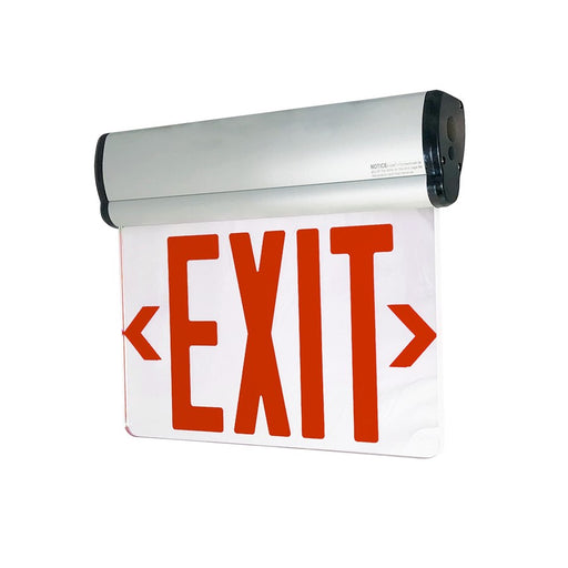 Nora Lighting Exit Adj Bat 1F Red/Mir Alum - NX-812-LEDRMA