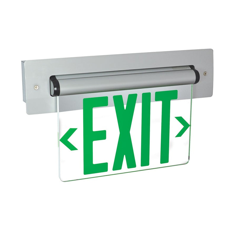 Nora Lighting Exit Rec Adj 2C 1F Grn/Clr Alu - NX-814-LEDGCA