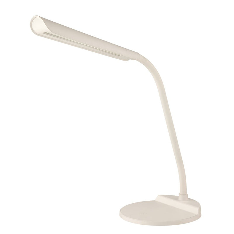 Nuvo Lighting LED Desk Lamp 8W 600 Lumen | Contemporary White Finish | Home Office & Study Task Light | 14 x 8 x 22 in, 8W LED, 600 Lumens | Model 57-039