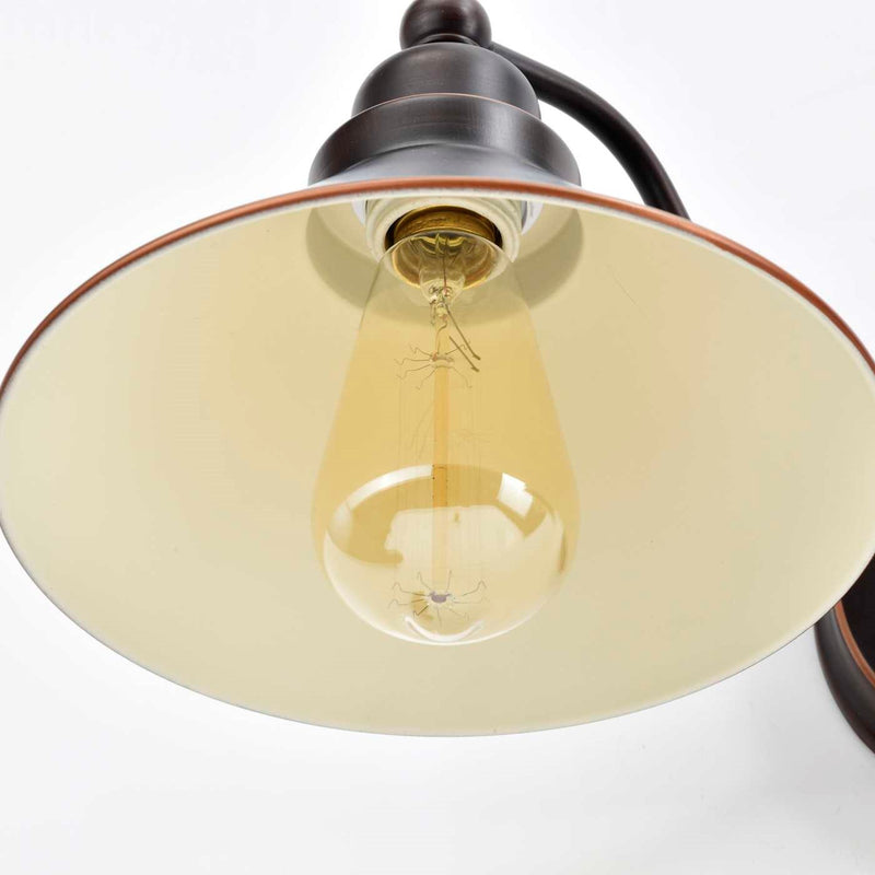 Nuvo Lighting Bridgeview 20in 2-Light Wall Sconce | Industrial Mission Dust Bronze and Satin White Glass | Hallway & Bathroom | 20 x 7.25 | Model 60-1711