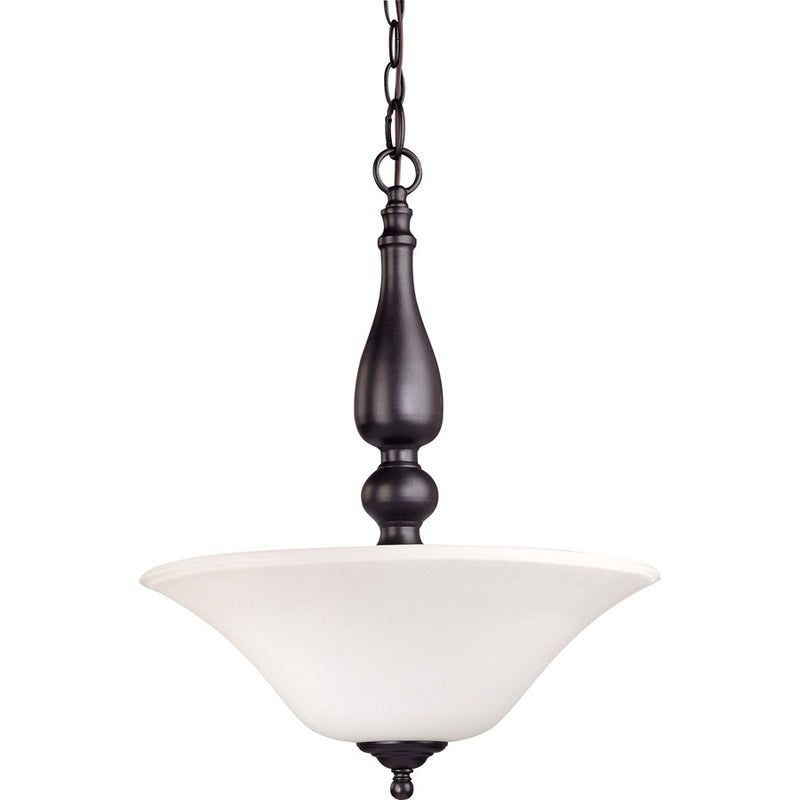 Nuvo Lighting Dupont 16in 3-Light Pendant | Brushed Nickel and Satin White Glass | Kitchen Island & Dining Room | 20 x 18 x 8 in | Model 60-1848
