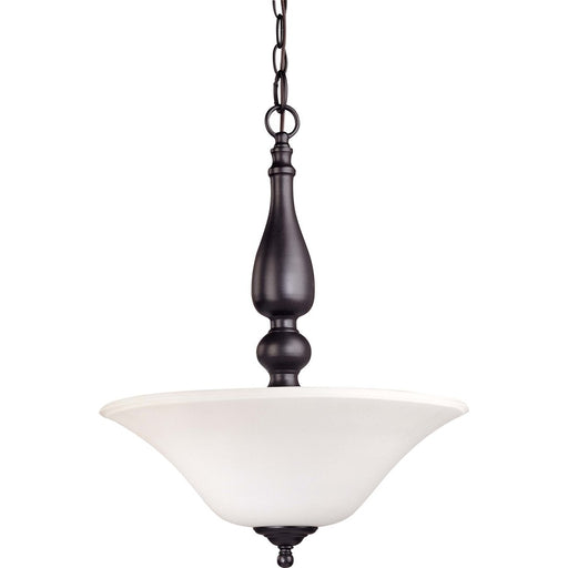 Nuvo Lighting Dupont 16in 3-Light Pendant | Brushed Nickel and Satin White Glass | Kitchen Island & Dining Room | 20 x 18 x 8 in | Model 60-1848