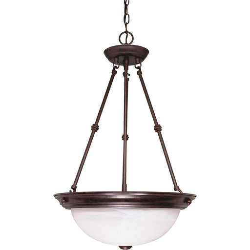 Nuvo Lighting 60-211 15in 3-Light Pendant | Traditional Old Bronze and Alabaster Glass | Kitchen Island & Dining Room | 15 x 15 x 23 in | Model 60-211