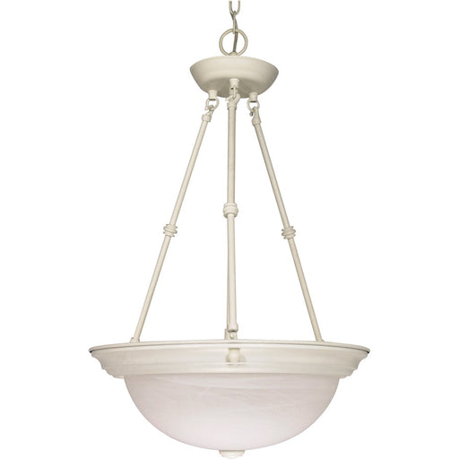 Nuvo Lighting 60-227 15in 3-Light Pendant | Textured White and Alabaster Glass | Kitchen Island & Dining Room | 21 x 16 x 32 in | Model 60-227