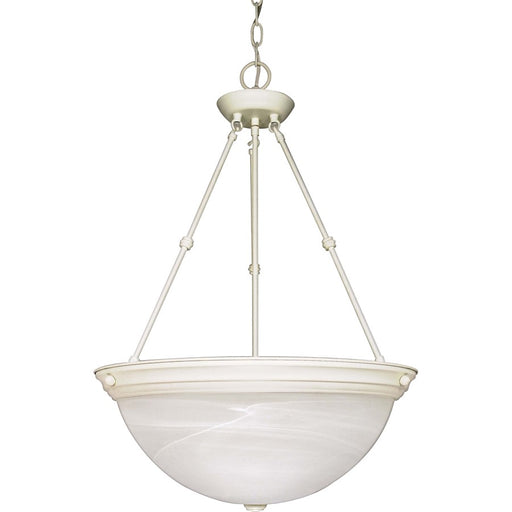 Nuvo Lighting 60-228 20in 3-Light Pendant | Traditional Textured White and Alabaster Glass | Kitchen Island & Dining Room | 20 x 20 x 27.75 | Model 60-228