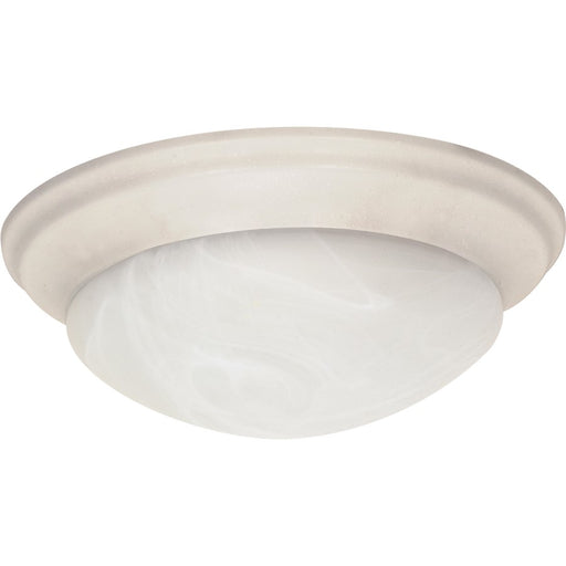Nuvo 17in 3-Light Flush Mount | Textured White and Alabaster Glass | Bathroom & Hallway Ceiling Light | 17 x 17 x 6 in | Model 60-288