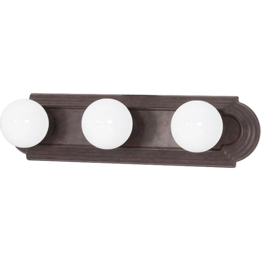 Nuvo Lighting 60-304 18in 3-Light Vanity Light | Traditional Old Bronze and Alabaster Glass | Bathroom Vanity | 18 x 4.75 in | Model 60-304