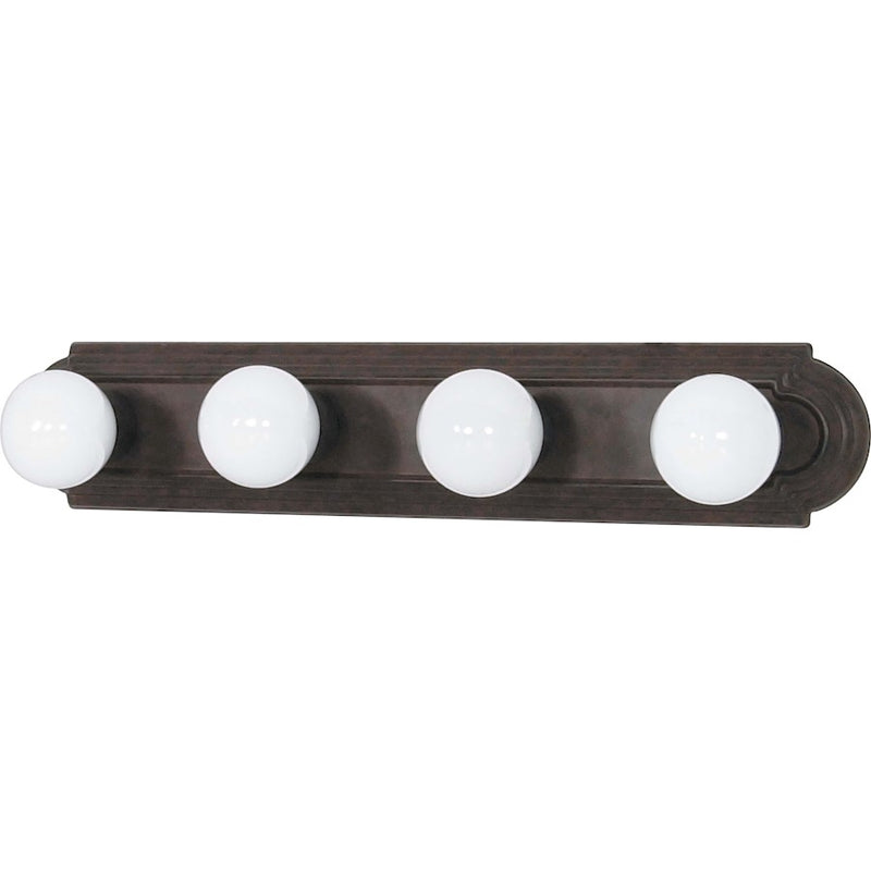 Nuvo Lighting 60-305 24in 4-Light Vanity Light | Traditional Old Bronze and Alabaster Glass | Bathroom Vanity | 24 x 4.75 x 2 in | Model 60-305