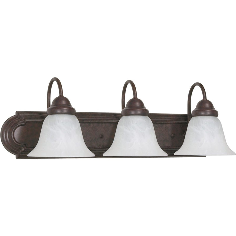 Nuvo Ballerina 24in 3-Light Vanity Light | Traditional Old Bronze and Alabaster Glass | Bathroom Vanity | 24 x 8.5 x 7.625 in | Model 60-325