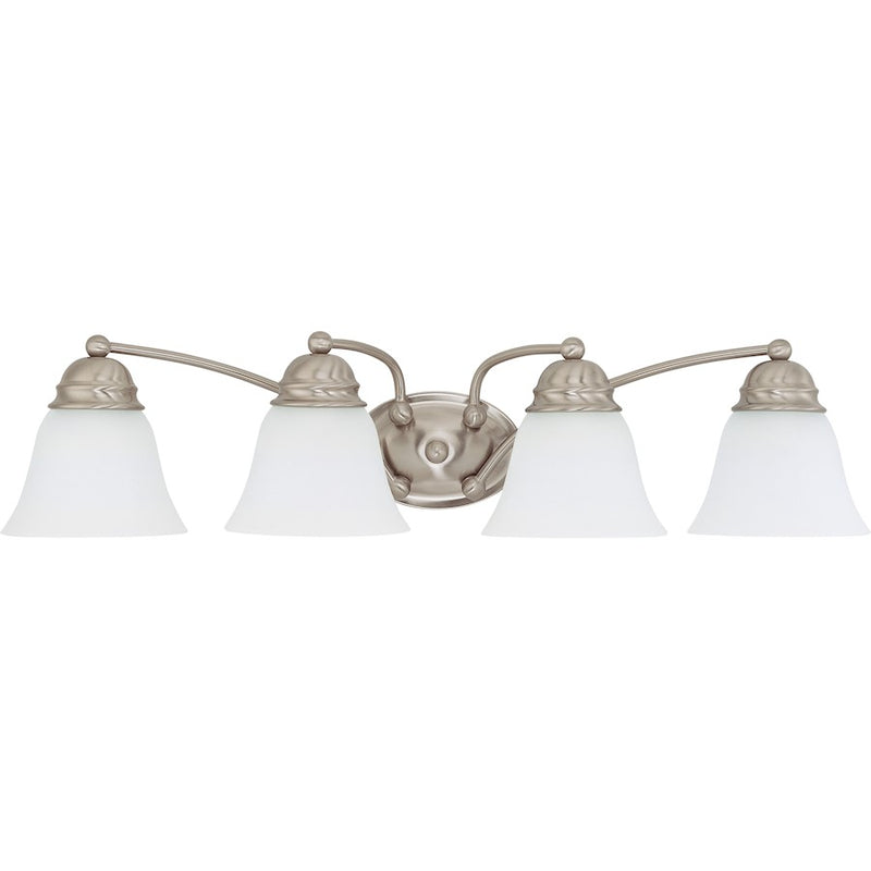 Nuvo Lighting Empire 4 Light 29" Vanity, Frosted White/Brushed Nickel