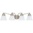Nuvo Lighting Empire 4 Light 29" Vanity, Frosted White/Brushed Nickel