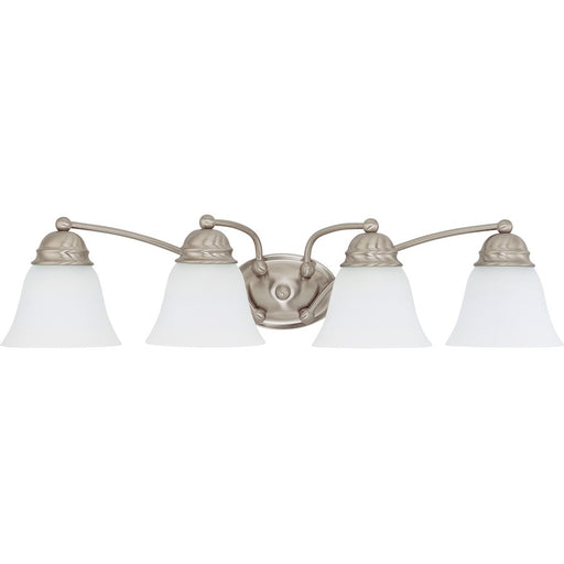 Nuvo Lighting Empire 4 Light 29" Vanity, Frosted White/Brushed Nickel
