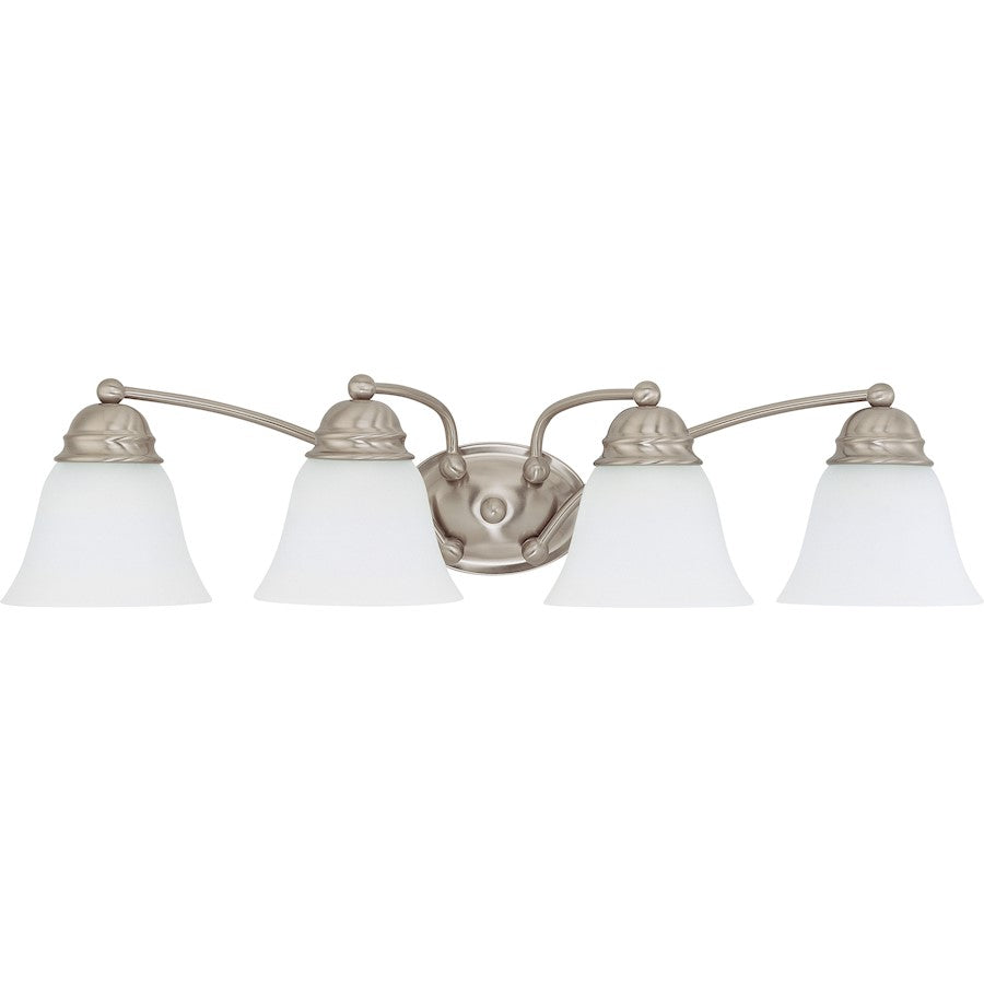 Nuvo Lighting Empire 4 Light 29" Vanity, Frosted White/Brushed Nickel