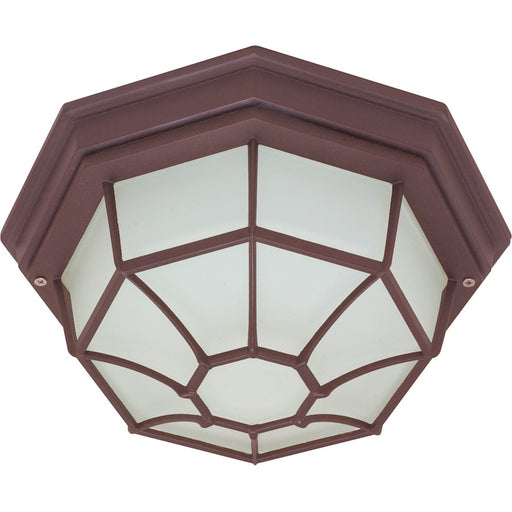 Nuvo Lighting 1-LT 12" Ceiling Spider Cage Fixture, Old Bronze, Frost