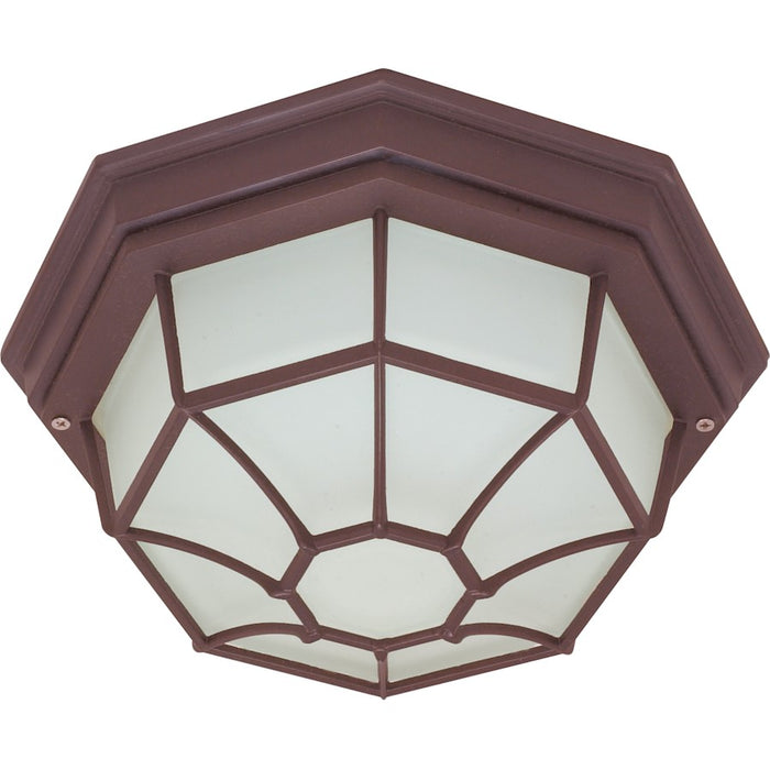 Nuvo Lighting 1-LT 12" Ceiling Spider Cage Fixture, Old Bronze, Frost