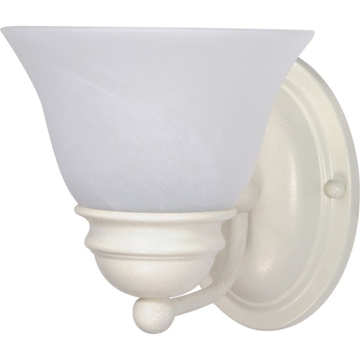 Nuvo Empire 7in 1-Light Vanity Light | Textured White and Alabaster Glass | Bathroom Vanity | 19 x 9 x 22 in | Model 60-352