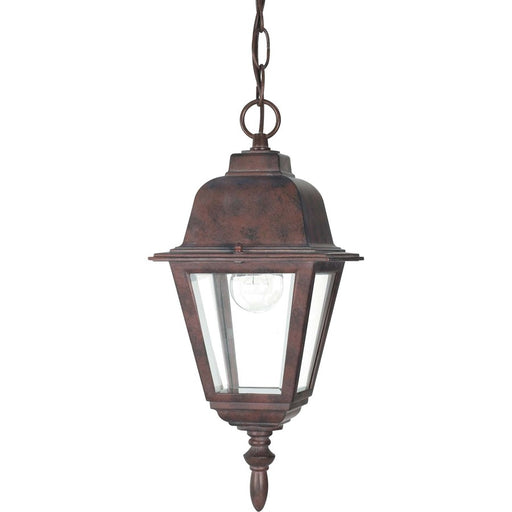 Nuvo Lighting Briton 1-Light Outdoor Hanging Lantern | Old Bronze and Clear Glass | Covered Porch & Entryway | 6 x 6 x 9.5 in | Model 60-488