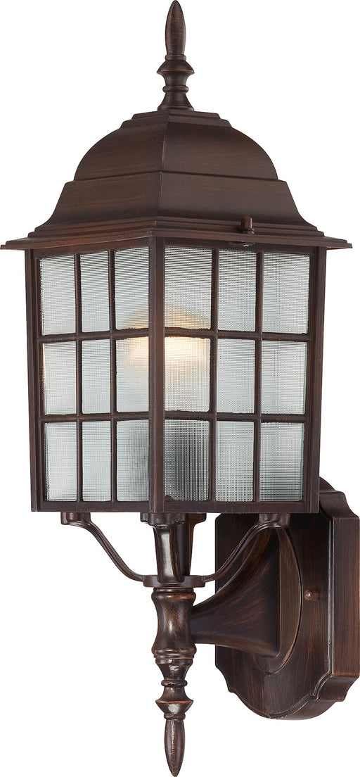 Nuvo Adams 18in 1-Light Outdoor Wall | Transitional Rustic Bronze and Frosted Glass | Covered Patio & Entryway | 6.125 x 6.875 x 18.25 in | Model 60-4902