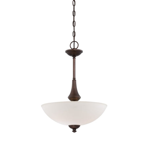 Nuvo Lighting Patton 16in 3-Light Pendant | Transitional Prairie Bronze and Frosted Glass | Kitchen Island & Dining Room | 16 x 16 x 21 in | Model 60-5138