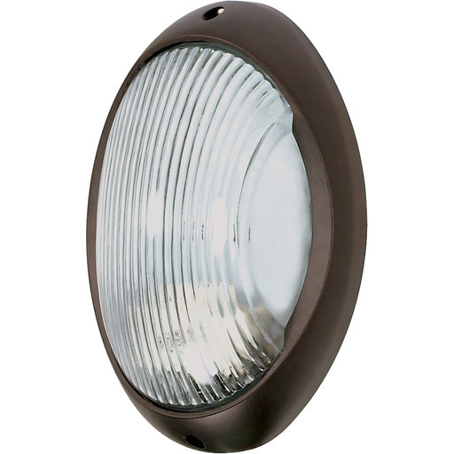Nuvo 60-527 11in 1-Light Outdoor Bulkhead Wall Light | Industrial Architectural Bronze and Clear Glass | Entryway & Covered Patio | 9 x 11 | Model 60-527