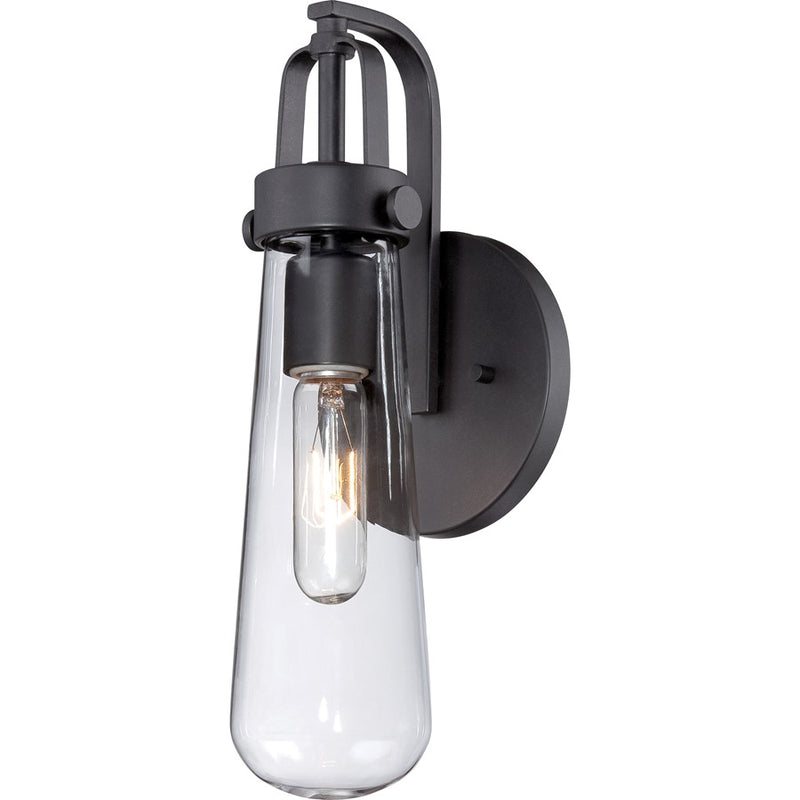 Nuvo Beaker 1-Light Wall Sconce | Transitional Aged Bronze and Clear Glass | Hallway & Bathroom Accent | 5.5 x 5 x 14.125 in | Model 60-5361