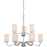 Nuvo Lighting Willow 9 Light 2-Tier Hangng, White/Polished Nickel