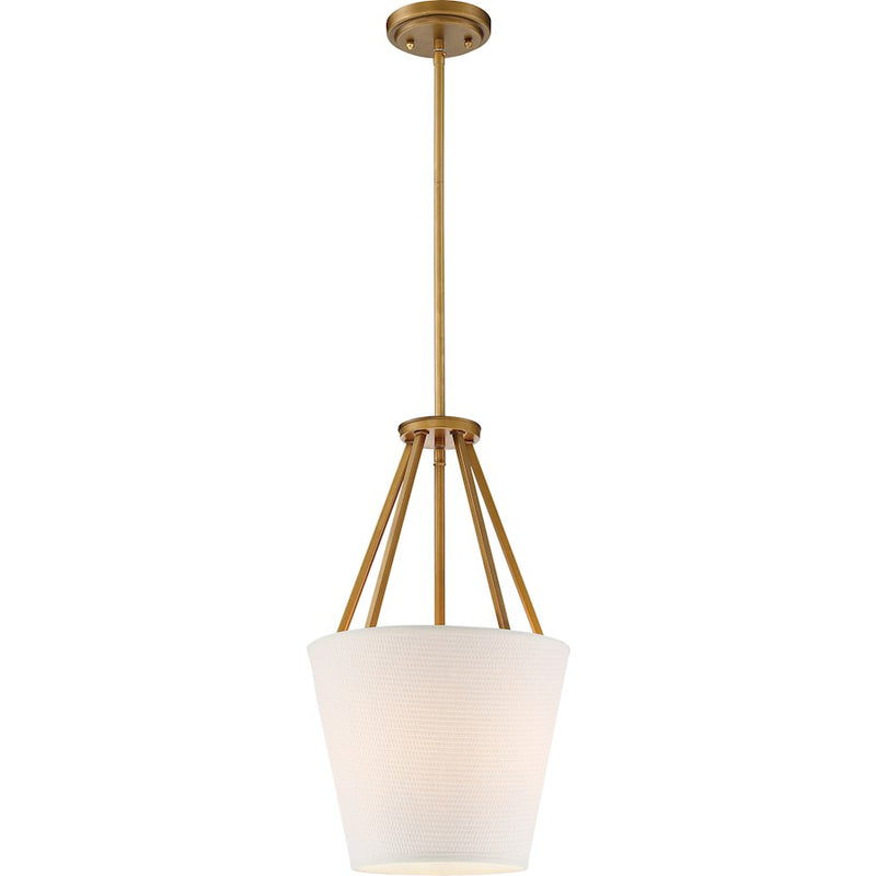 Nuvo Lighting Seneca 12in 3-Light Pendant | Transitional Natural Brass | Kitchen Island & Dining Room | 20.63 in H | Model 60-5842