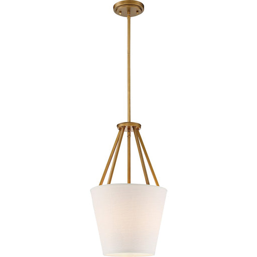 Nuvo Lighting Seneca 12in 3-Light Pendant | Transitional Natural Brass | Kitchen Island & Dining Room | 20.63 in H | Model 60-5842