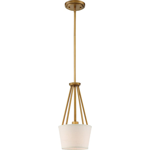 Nuvo Lighting Seneca 16in 1-Light Mini Pendant | Transitional Natural Brass | Kitchen Island & Dining Room | 16 in H | Model 60-5843