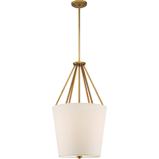 Nuvo Lighting Seneca 17in 3-Light Pendant | Industrial Natural Brass | Kitchen Island & Dining Room | 30.38 in H | Model 60-5844