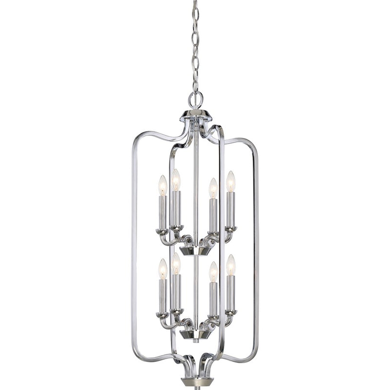 Nuvo Willow 17in 2-Light Caged Pendant | Traditional Aged Bronze and Polished Nickel | Kitchen Island & Dining Room | 17 x 34 in | Model 60-5872