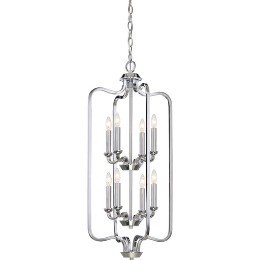 Nuvo Willow 17in 2-Light Caged Pendant | Traditional Aged Bronze and Polished Nickel | Kitchen Island & Dining Room | 17 x 34 in | Model 60-5872