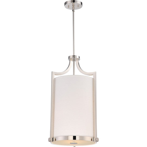 Nuvo Lighting Meadow 24in 3-Light Pendant | Traditional Polished Nickel and Clear Glass | Foyer & Entryway | 24 x 24 x 24 in | Model 60-5882
