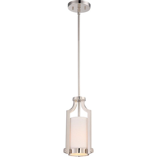 Nuvo Lighting Meadow 51in 1-Light Mini Pendant | Transitional Polished Nickel | Kitchen Island & Dining Room Accent | 51 in H | Model 60-5884