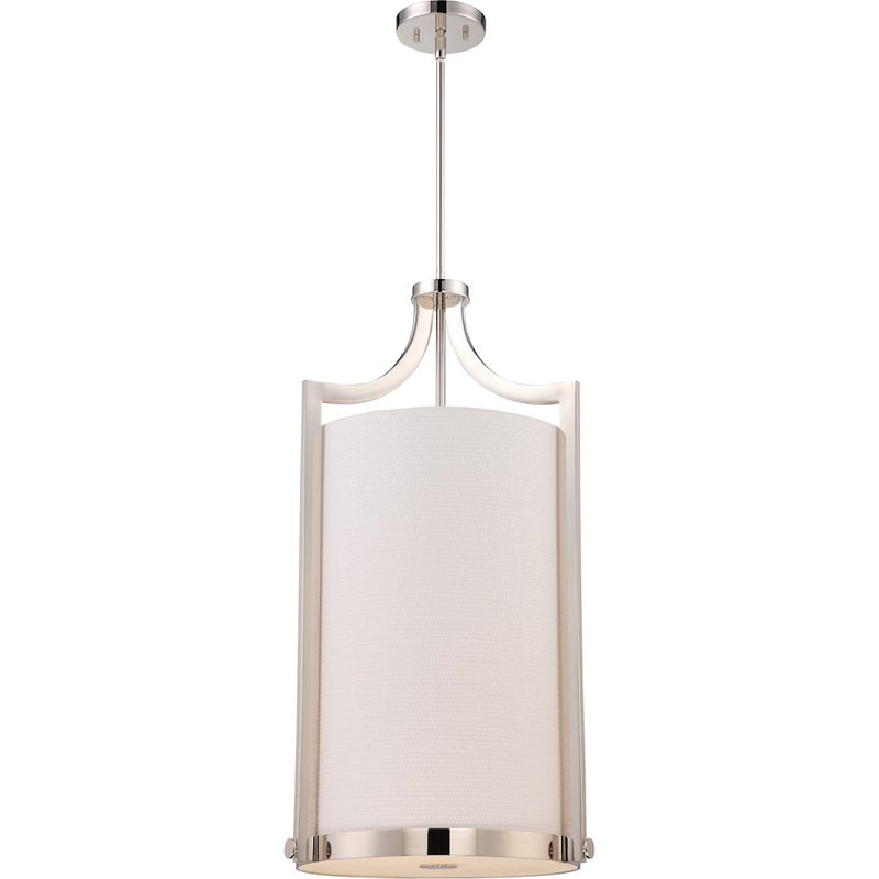 Nuvo Lighting Meadow 32in 4-Light Pendant | Transitional Polished Nickel | Foyer & Entryway | 32 in H | Model 60-5885