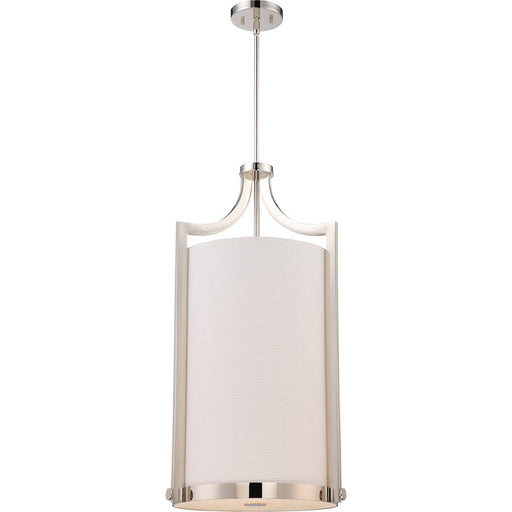 Nuvo Lighting Meadow 32in 4-Light Pendant | Transitional Polished Nickel | Foyer & Entryway | 32 in H | Model 60-5885