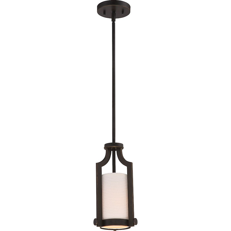 Nuvo Lighting Meadow 1-Light Mini Pendant | Transitional Russet Bronze | Kitchen Island & Dining Room | 51 in H | Model 60-5889