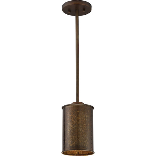 Nuvo Lighting Kettle 1-Light Mini Pendant | Industrial Weathered Brass | Kitchen Island & Dining Room Accent | 240 Lumens, 2700K, Dimmable | Model 60-5892